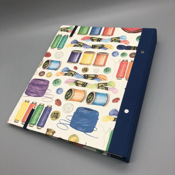 Ringbuch Planer A5 bunt blau Garnrollen Rückseite